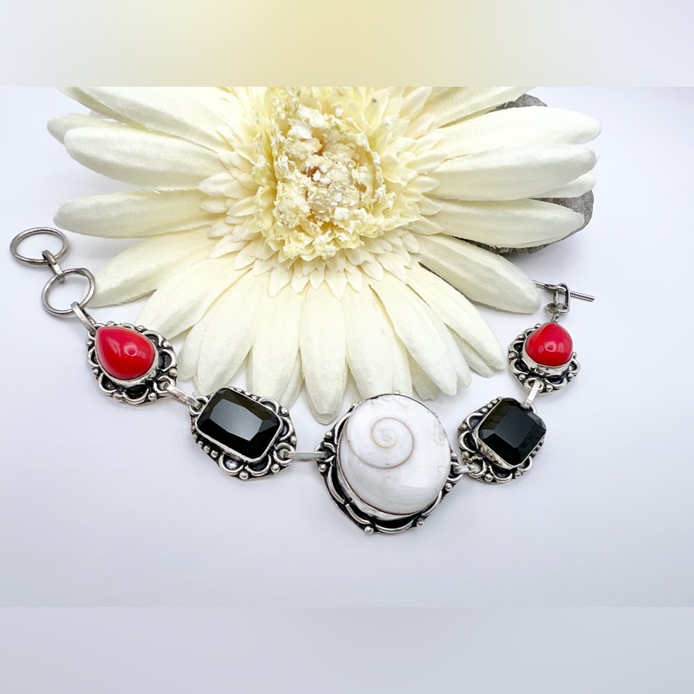 SHIVA EYE/CORAL BRACELET
